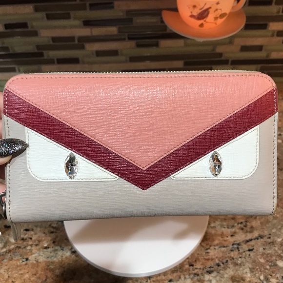 FENDI MONSTER Crayons Leather Zip Around Wallet ππ₯β₯οΈ - Picture 8 of 17
